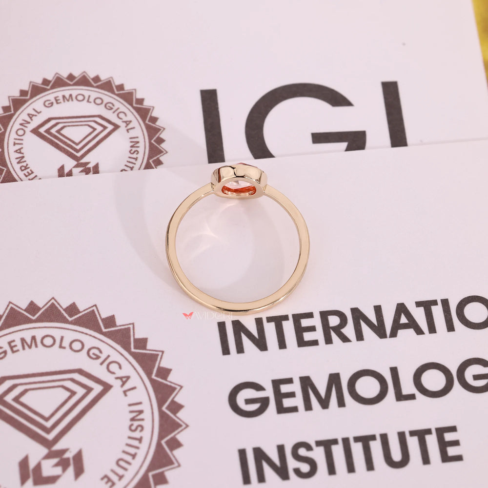 IGI certified with lab-grown ring.
