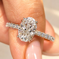 Oval Diamond Engagement Ring with Secure Diamond Setting