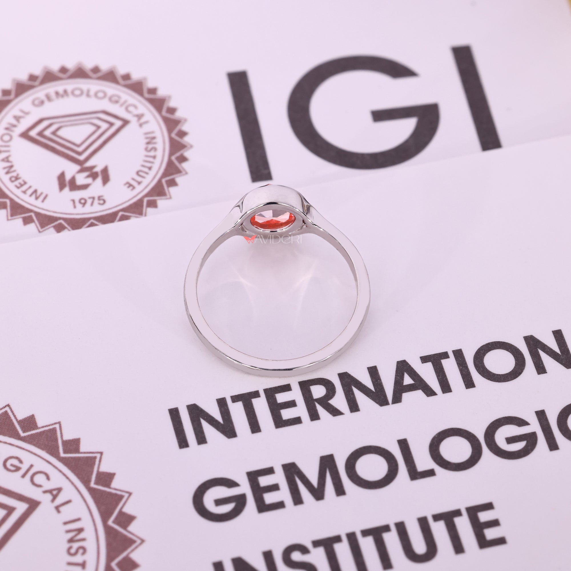 IGI certified with lab-grown ring.