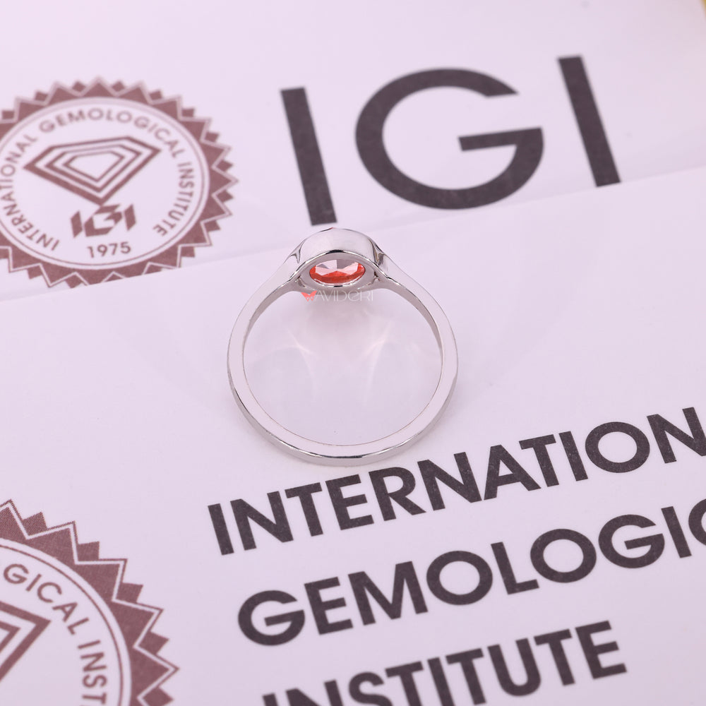 IGI certified with lab-grown ring.