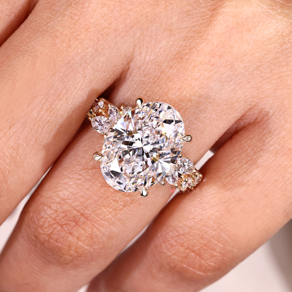 IGI certified lab grown oval diamond ring.
