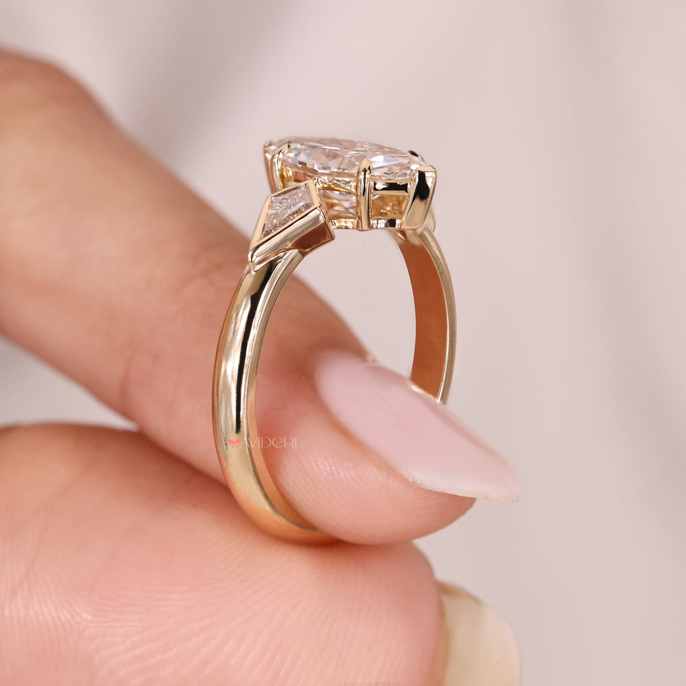 Three stone Marquise Diamond Ring.

