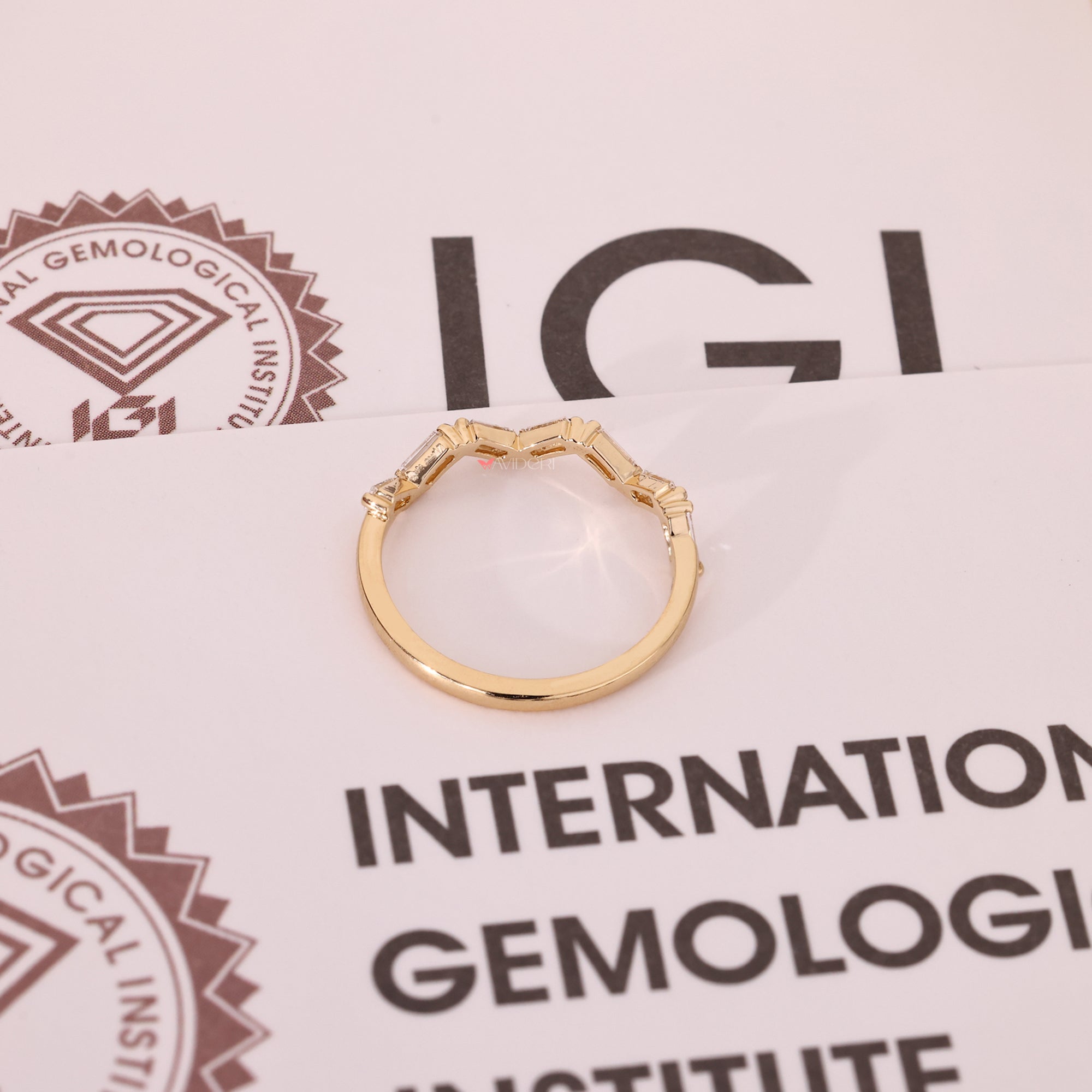 Lab grown diamond with handmade band.