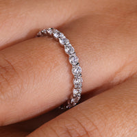 White Gold Band – Round Eternity Style