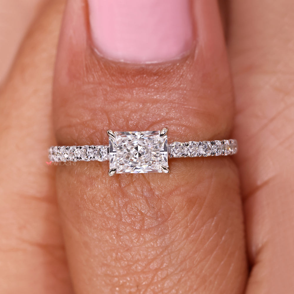 Avideri radiant cut diamond ring handmade.