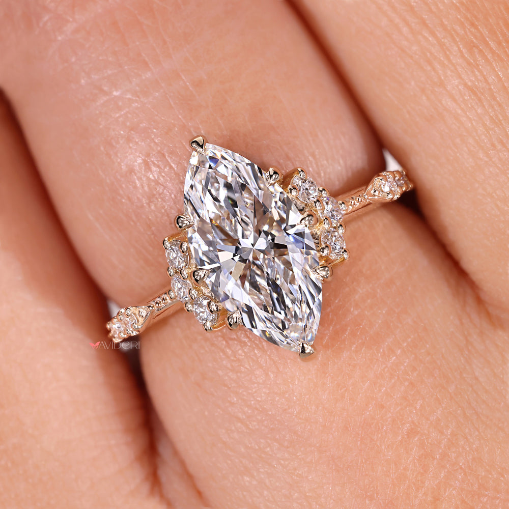 IGI Certified Marquise Diamond Ring, ensuring top-quality craftsmanship and stone integrity.