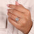Handmade Jewelry with a radiant cut diamond, perfect for a custom engagement.