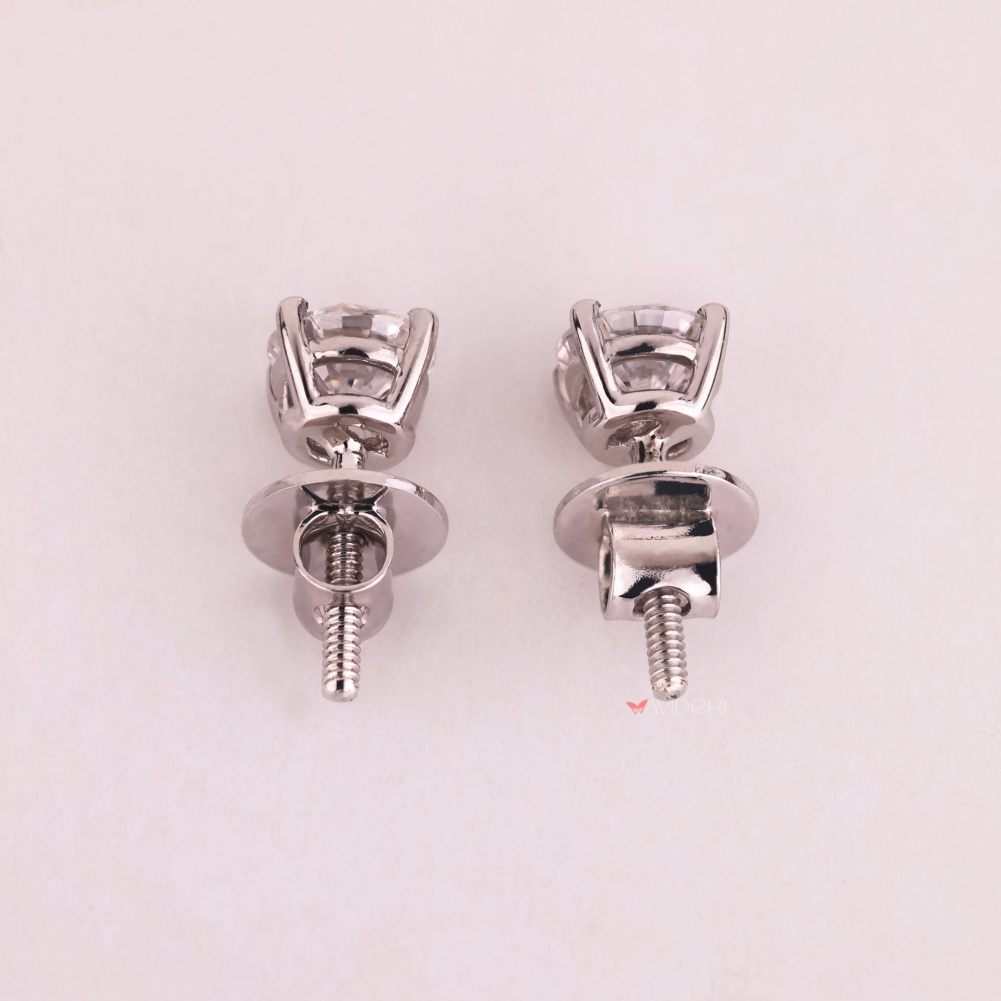 Minimalist moissanite earrings for everyday use.