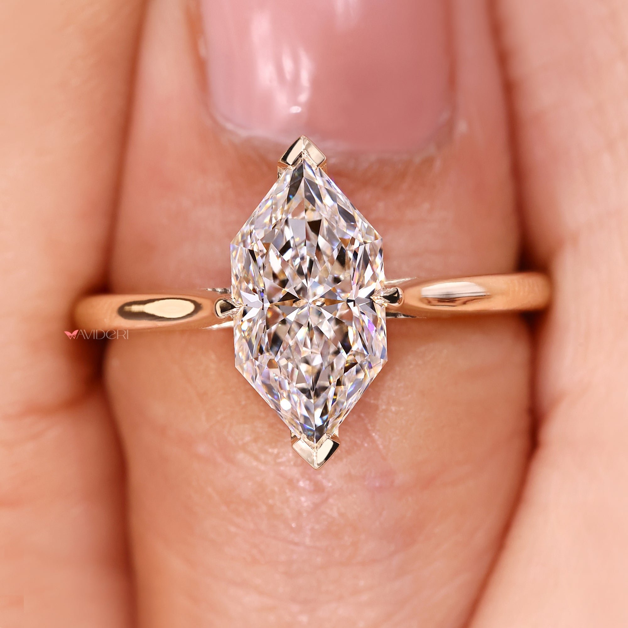 Lab-grown diamond ring handmade with care.
