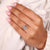 Yellow gold engagement ring shines with warm, rich color.