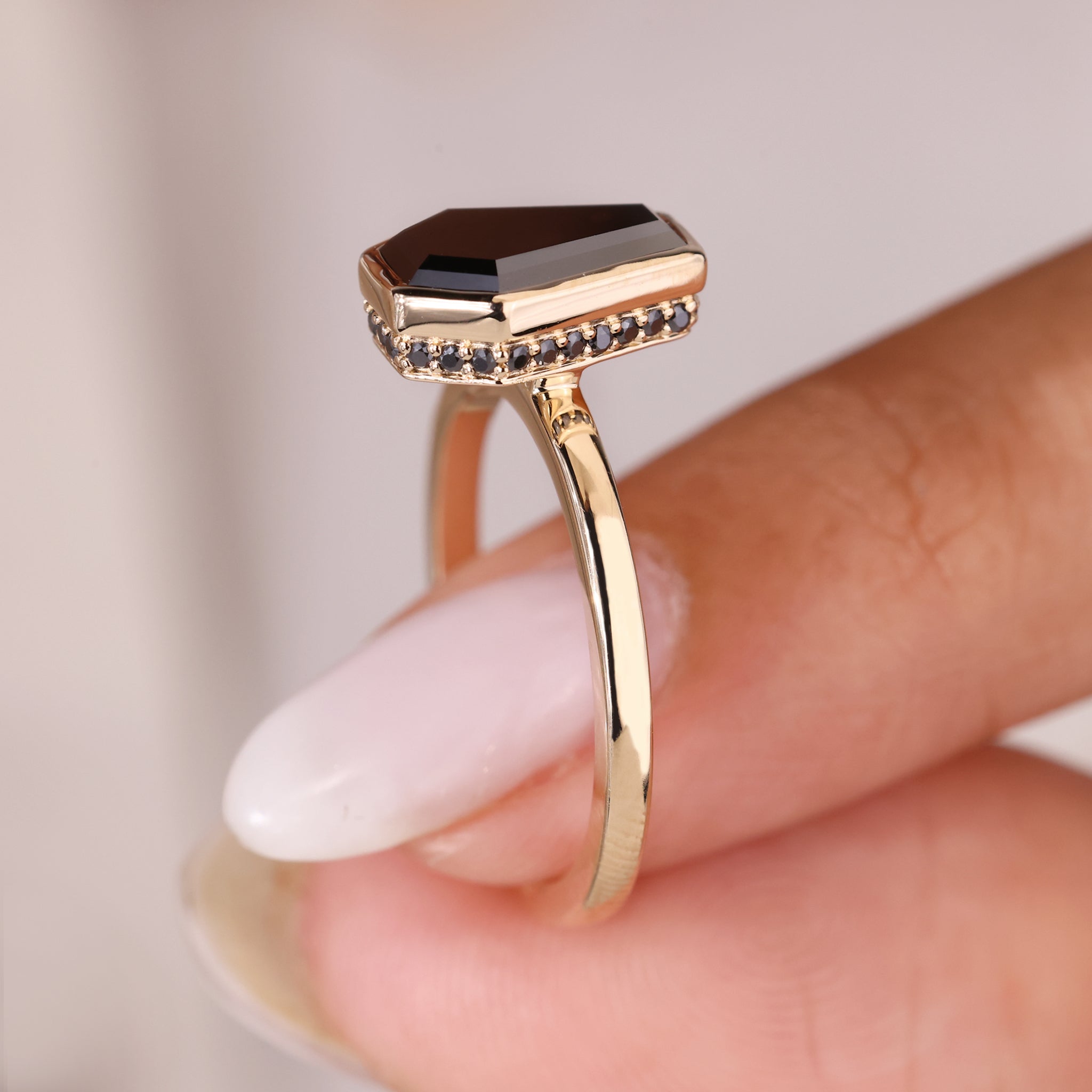 Shine with elegance through a solitaire ring featuring a stunning center stone.
