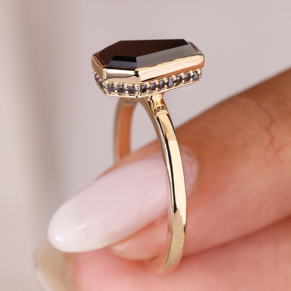Shine with elegance through a solitaire ring featuring a stunning center stone.
