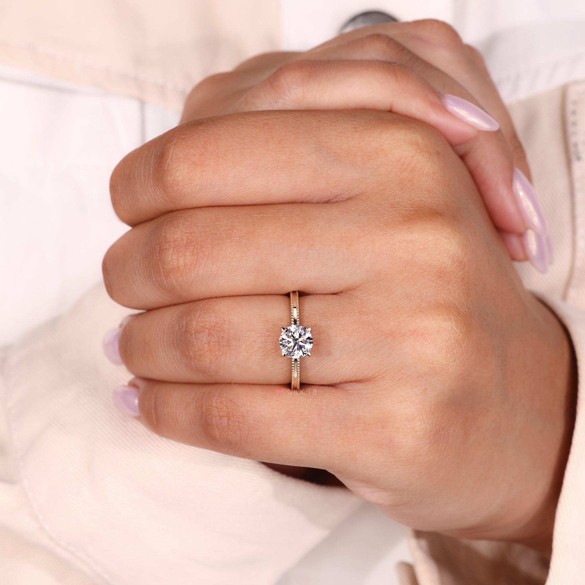 Buy engagement ring crafted with Lab Grown Diamond.