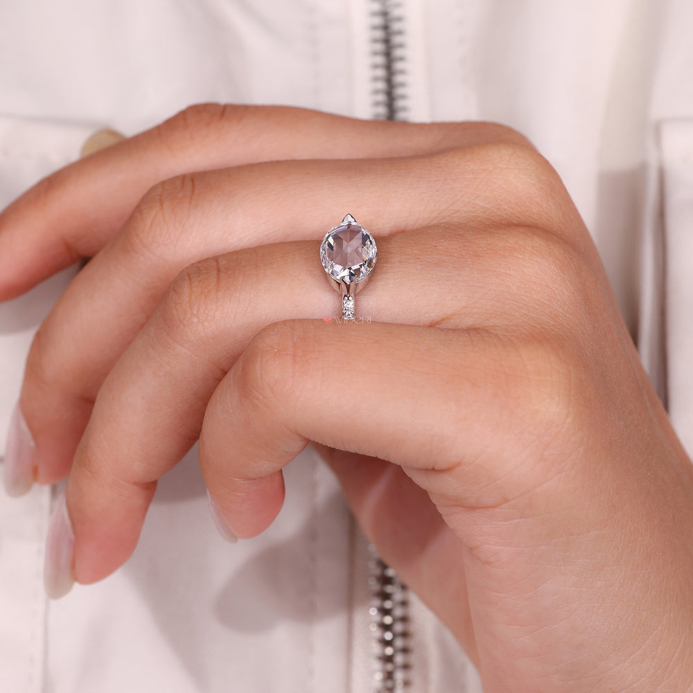 Lab Grown Diamond set in a handmade engagement ring.