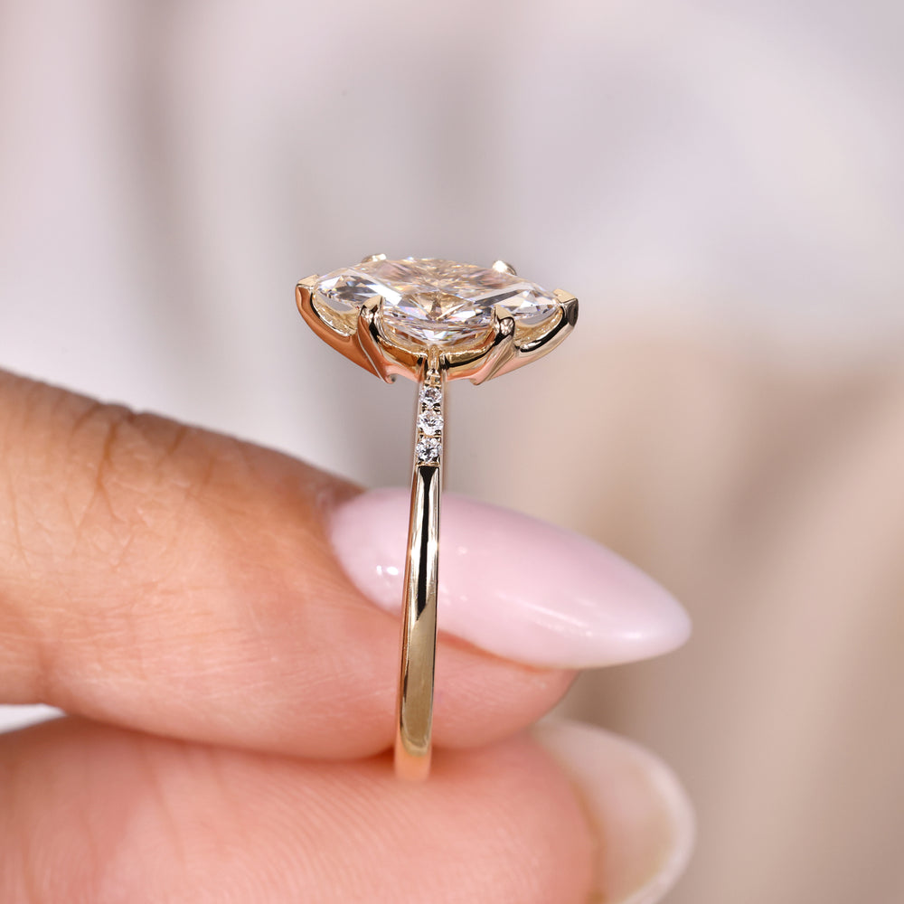 Yellow gold ring crafted with intricate details
