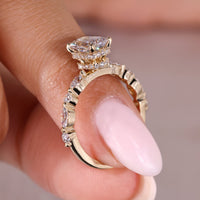 Radiant Engagement Ring – Hidden Halo Design