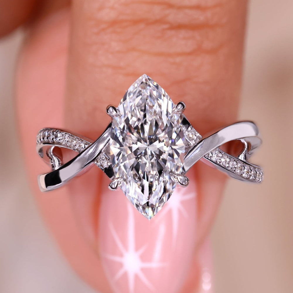 Elegant twisted engagement ring with a timeless design
