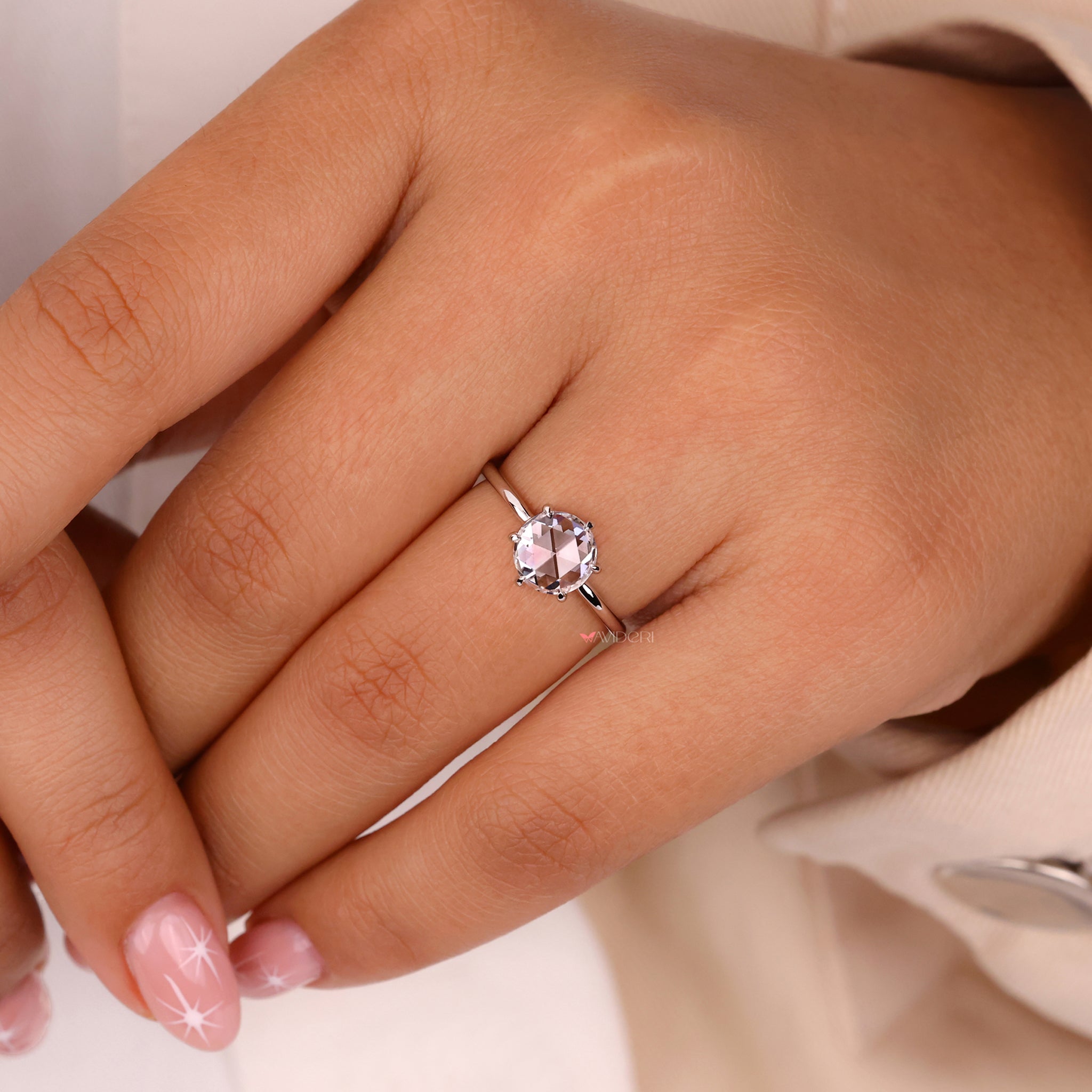 solitaire engagement ring featuring a stunning Lab Grown Diamond
