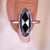 Moval rose cut ring, moval engagement ring, handmade ring.