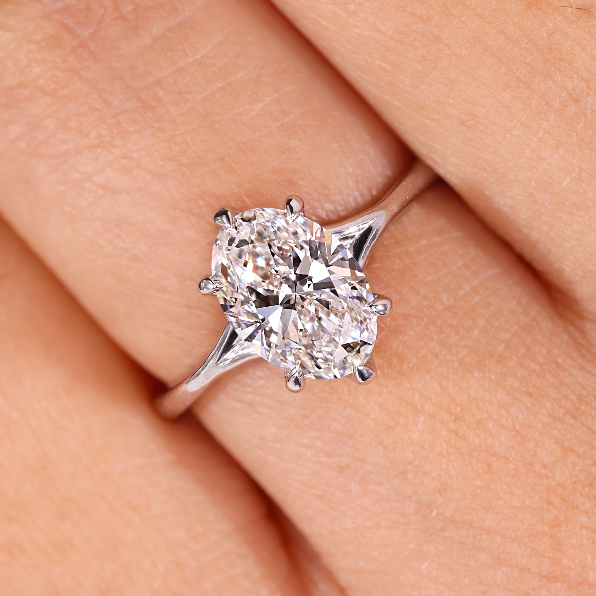 Handmade solitaire diamond ring perfect for engagement.