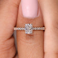 Radiant diamond ring, radiant engagement ring, handmade ring.
