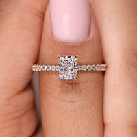 Cathedral Setting Radiant Diamond Ring
