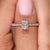 Radiant diamond ring, radiant engagement ring, handmade ring.
