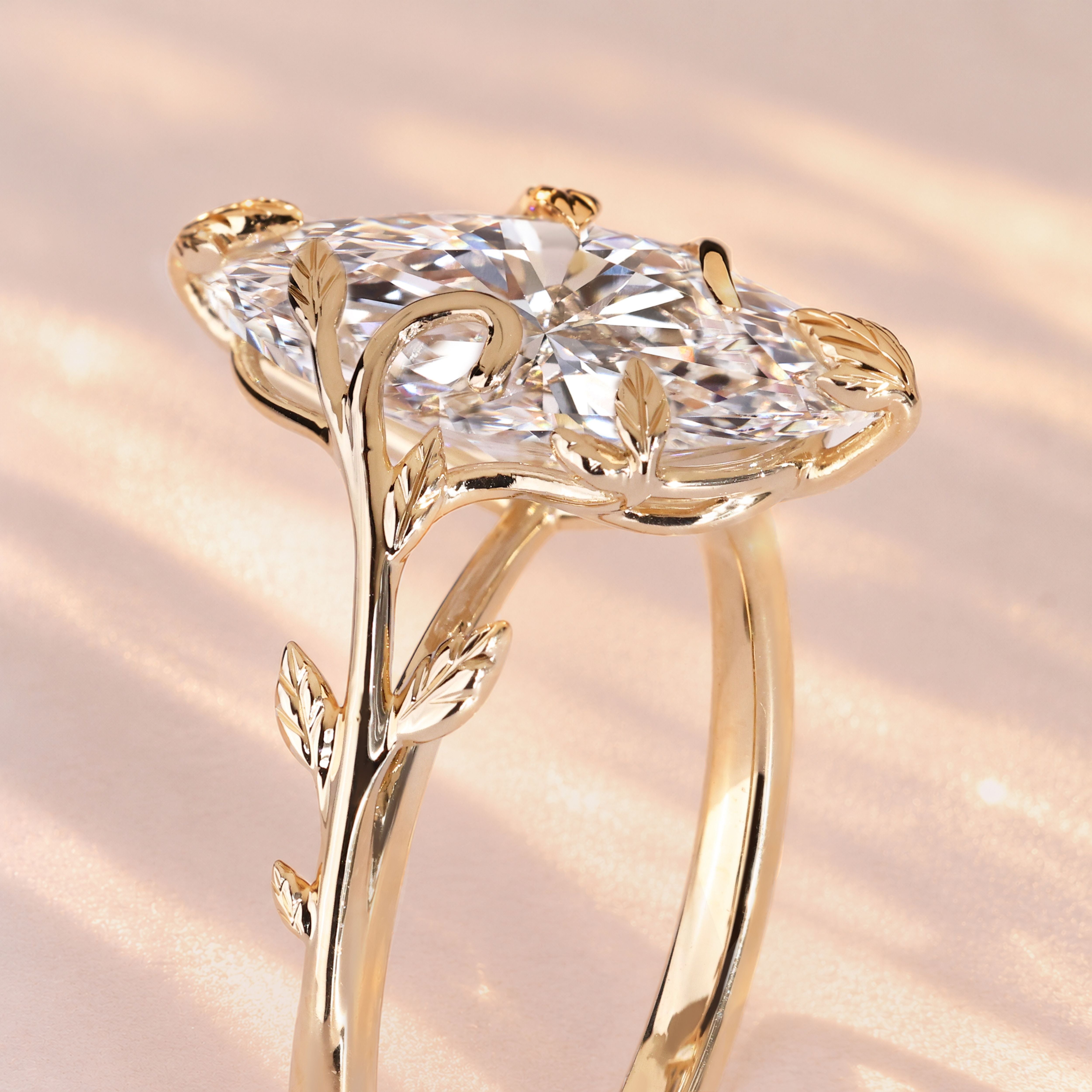 Lab grown marquise engagement ring by Avideri.
