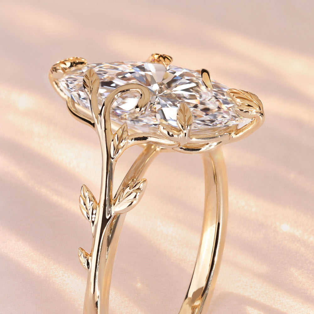 Lab grown marquise engagement ring by Avideri.

