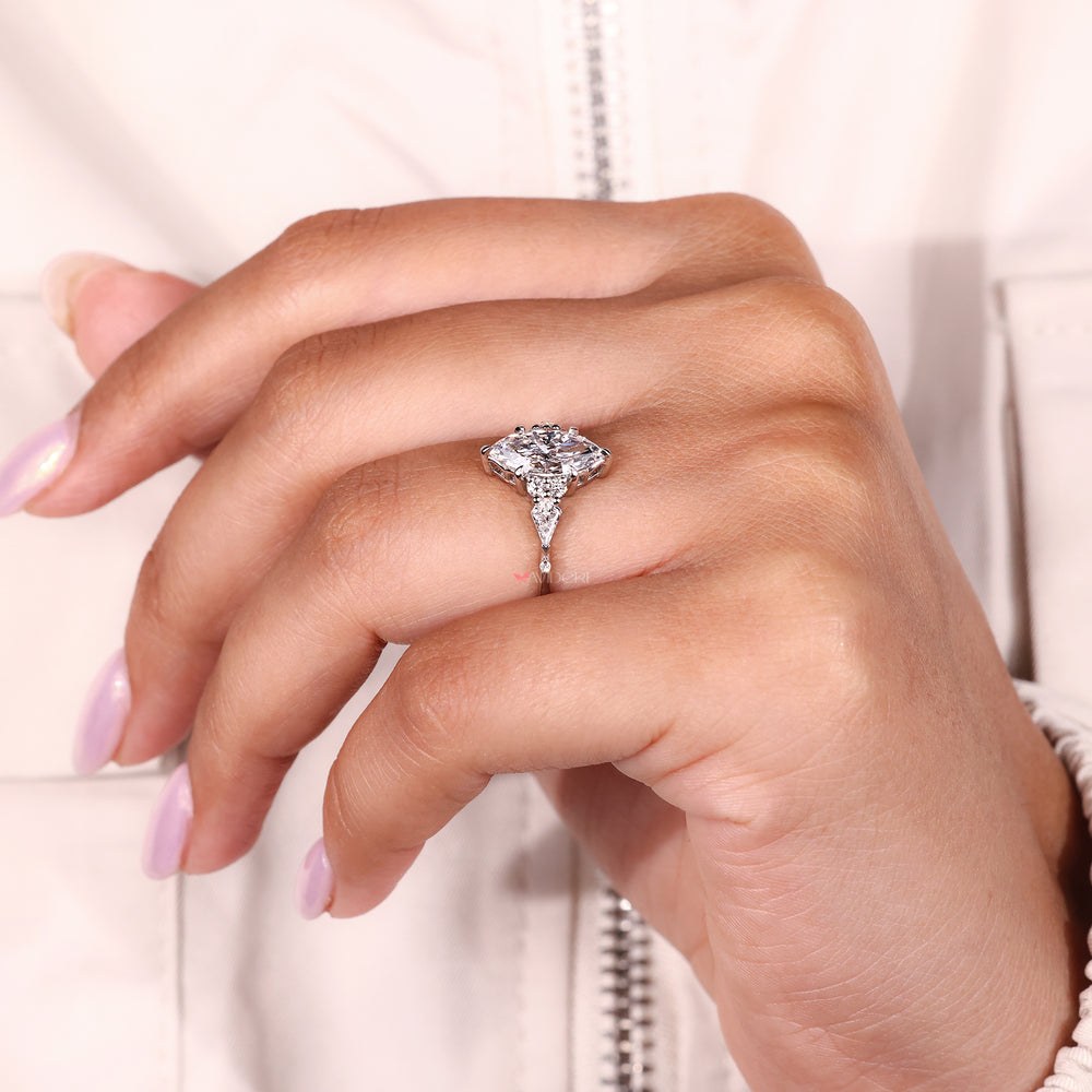 Tapered shank ring offers smooth, narrowing band for classic fit.