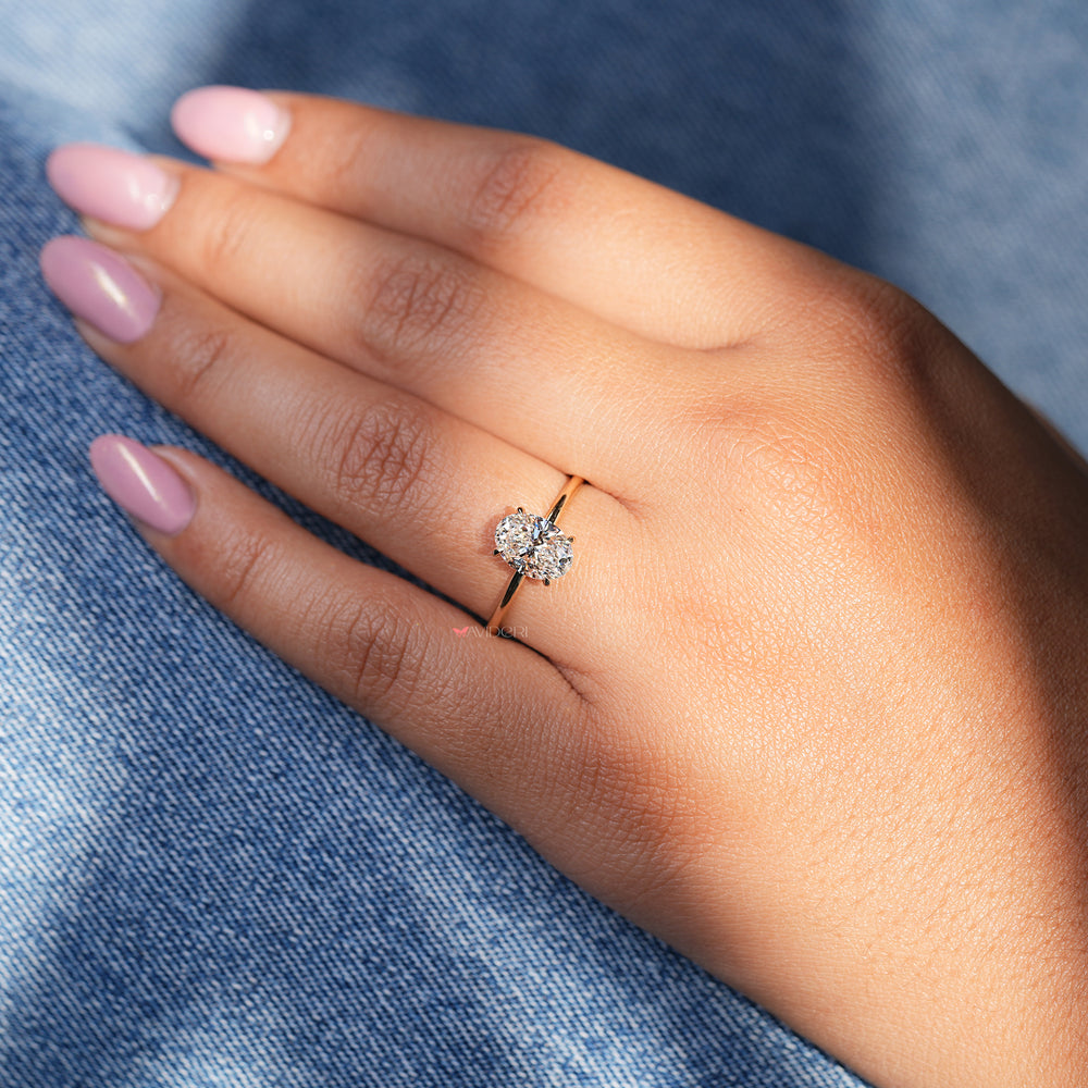 Solitaire engagement ring, gold solitaire engagement ring, designer engagement ring
