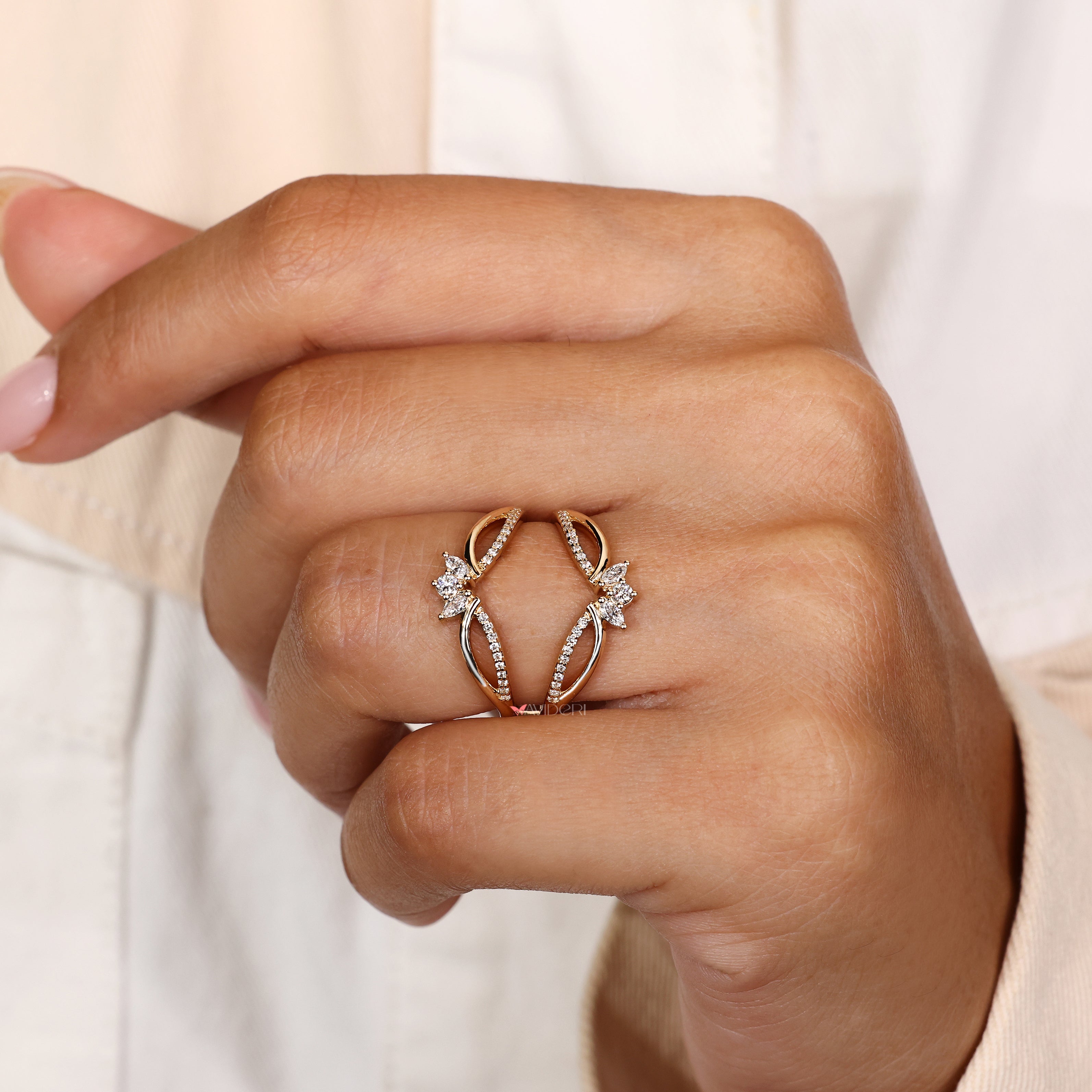 Lab grown diamond enhancer band semi eternity.
