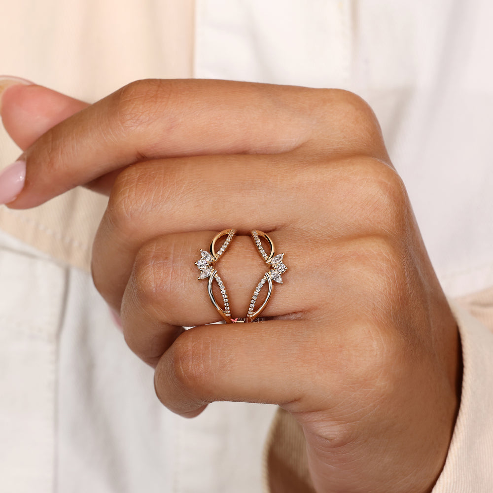 Lab grown diamond enhancer band semi eternity.
