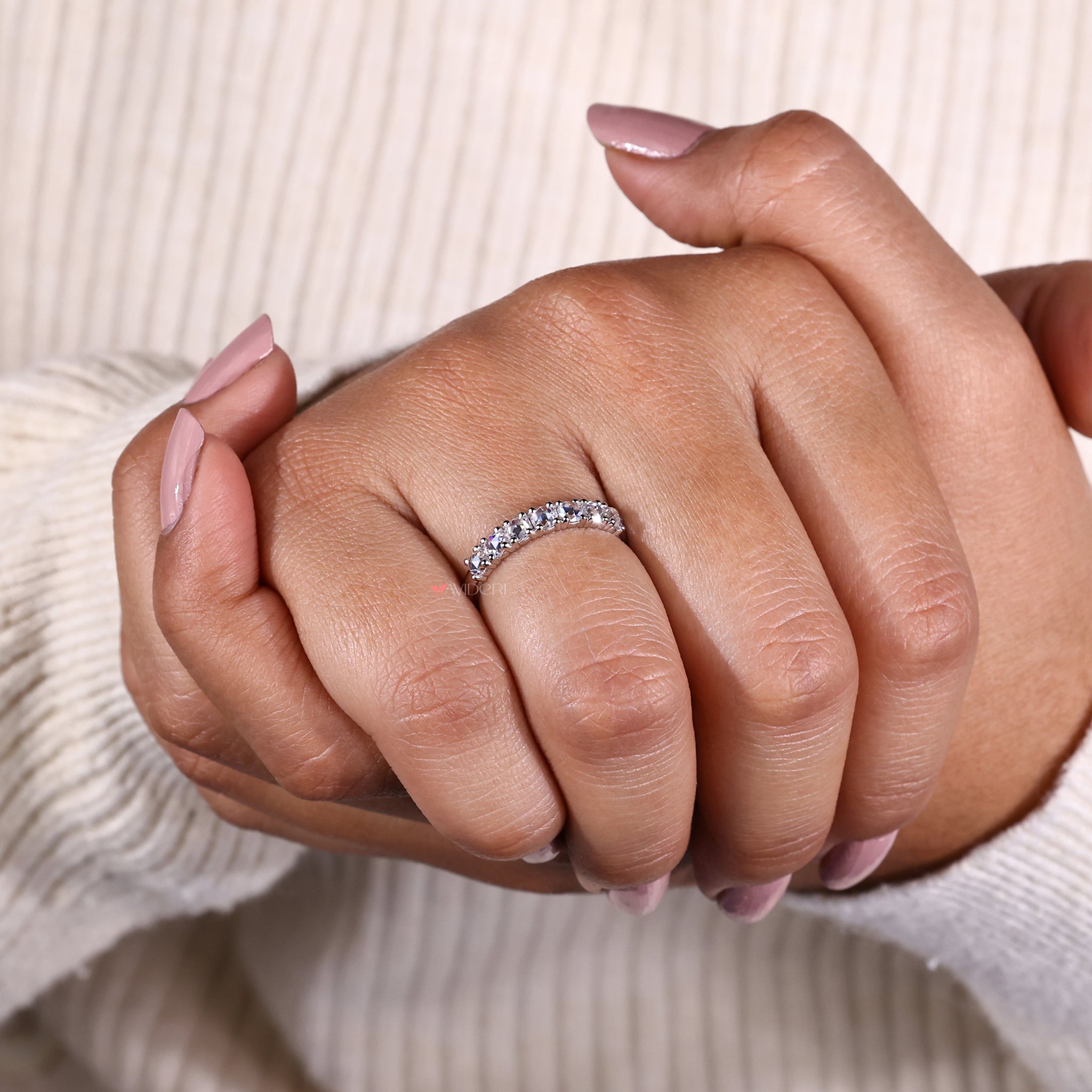 Lab Grown Diamond set in a stunning band for an ethical choice.
