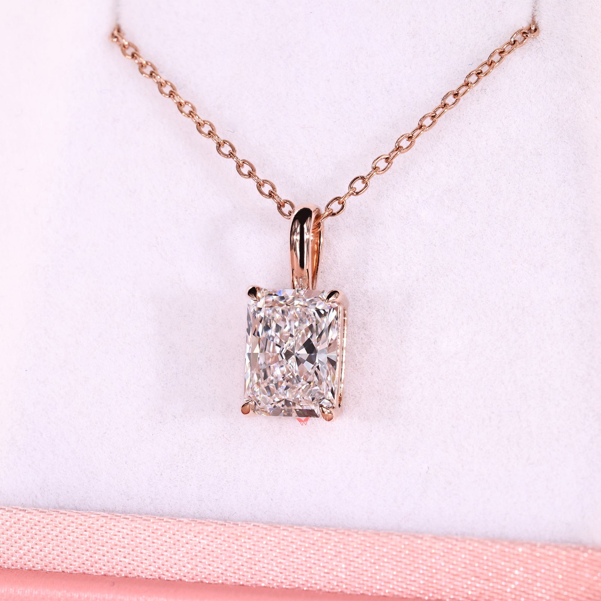 Lab Grown Diamond with handmade pendant.