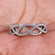 Half Eternity Ring Lab Grown Diamond round diamond handmade ring

