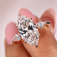Marquise Diamond Ring – Three Stone Style