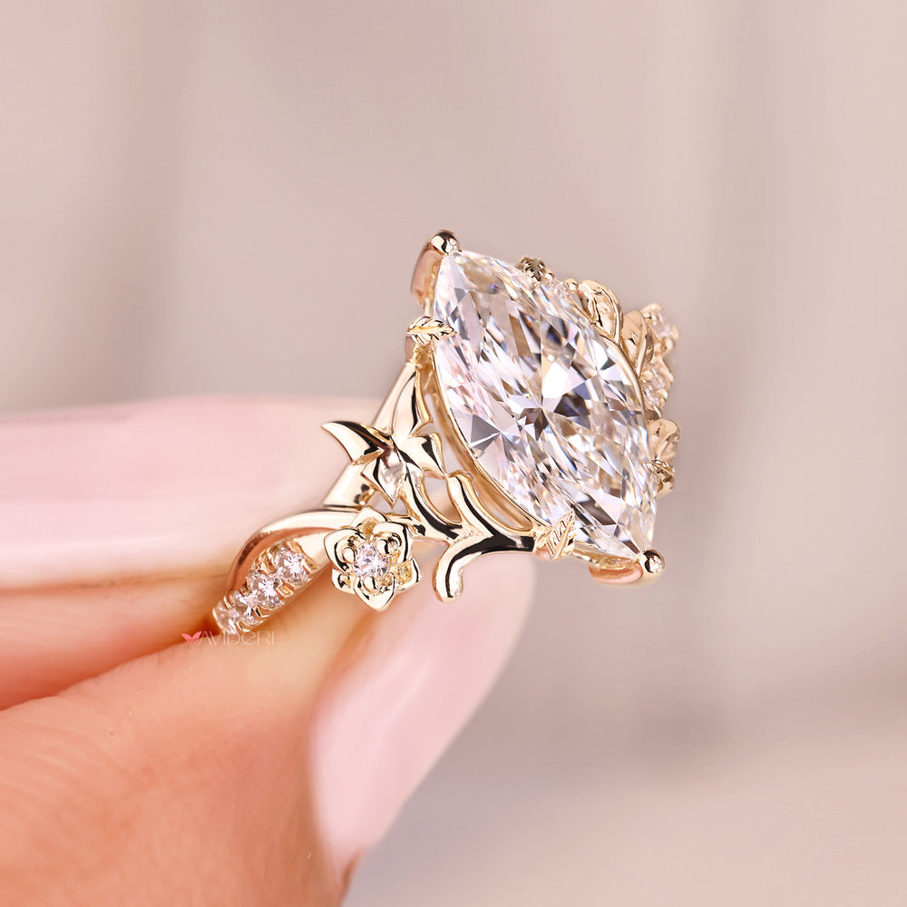 Avideri marquise diamond engagement ring.
