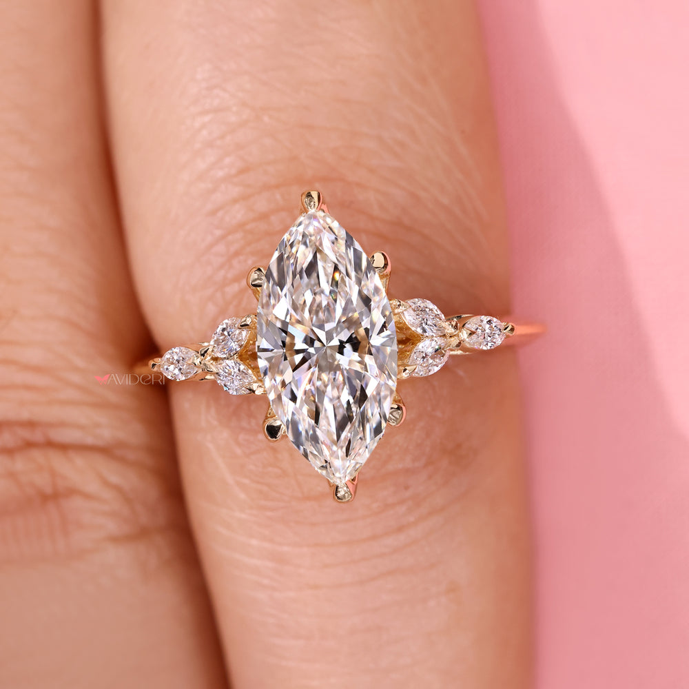 Avideri marquise diamond engagement ring.
