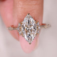 Marquise Engagement Ring set in yellow gold, offering a unique and timeless design.