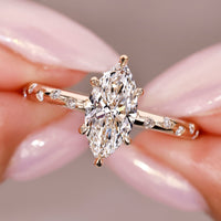 Marquise Diamond Ring With Flush Setting Band
