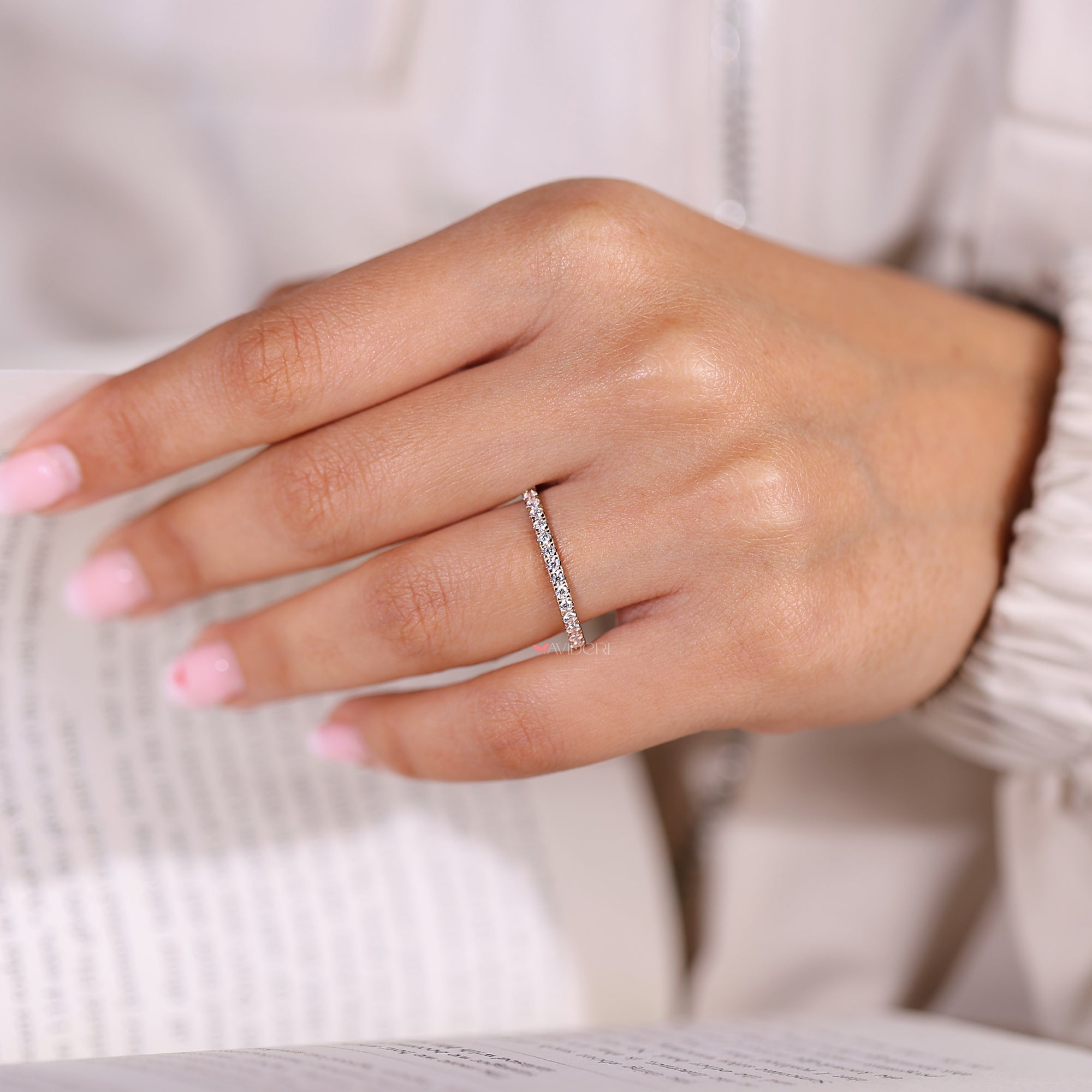 Eternity wedding band features full-circle brilliance and timeless appeal.