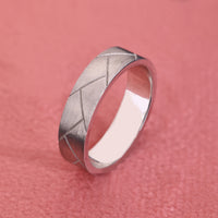 Wedding Bands For Men In Woven Design Satin Finish