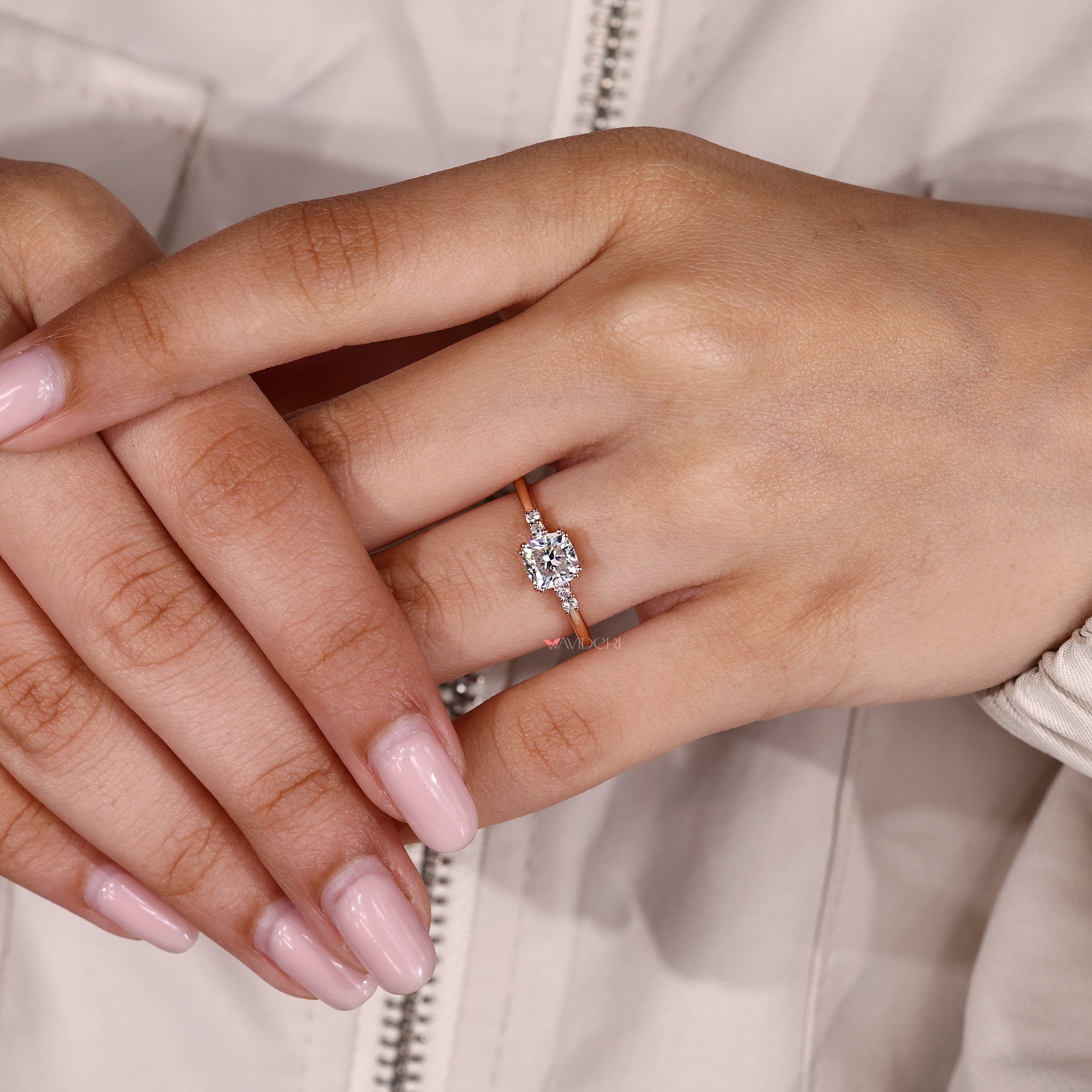 Muse ring one styled with soft curves and fine craftsmanship.
