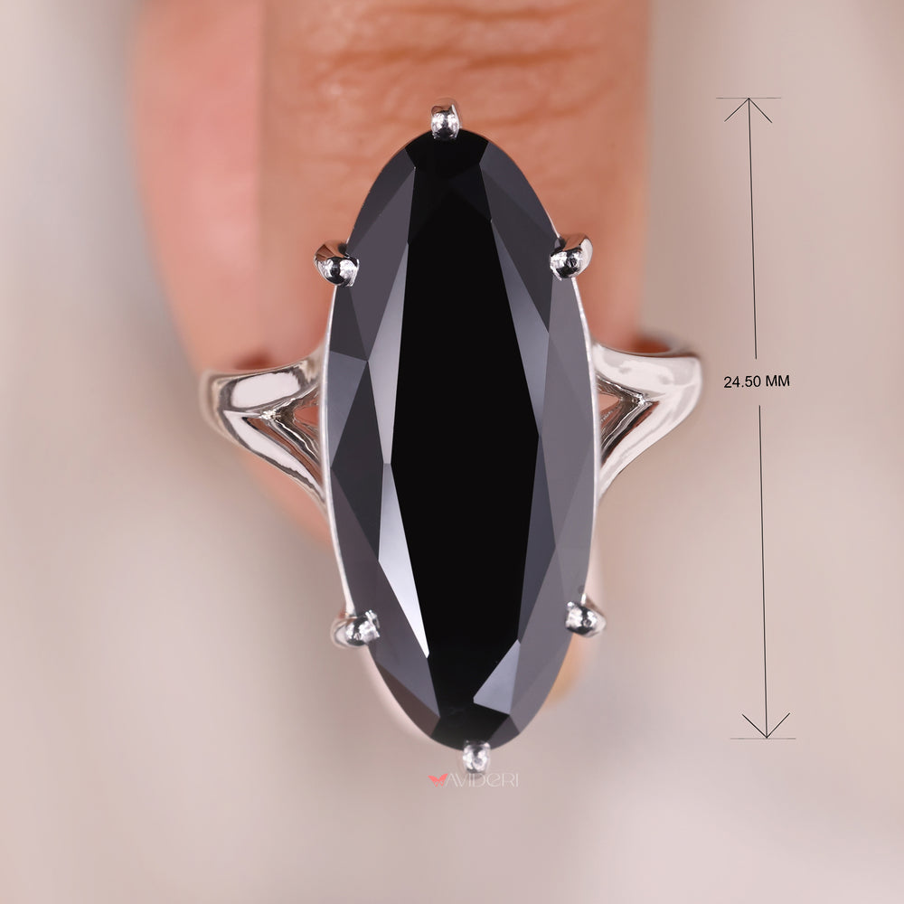 Genuine big moissanite ring with a bold, statement look.