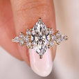 Nature Inspired Marquise Ring handmade jewelry.