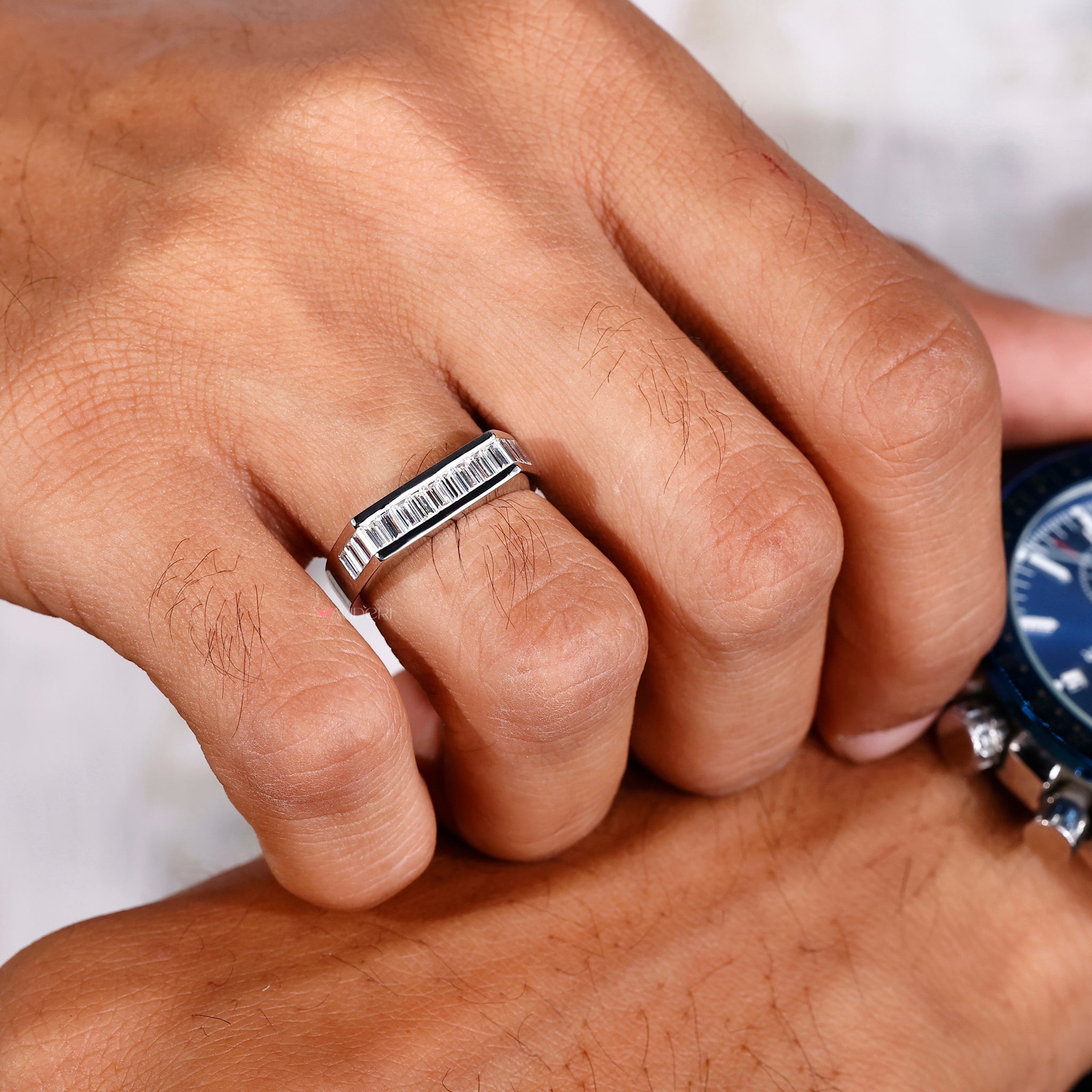 Wide Gold Ring with a sturdy construction, perfect for those seeking a bold, masculine look.
