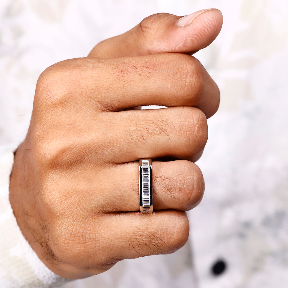Signet Wedding Band featuring a unique and customizable design for the modern man.
