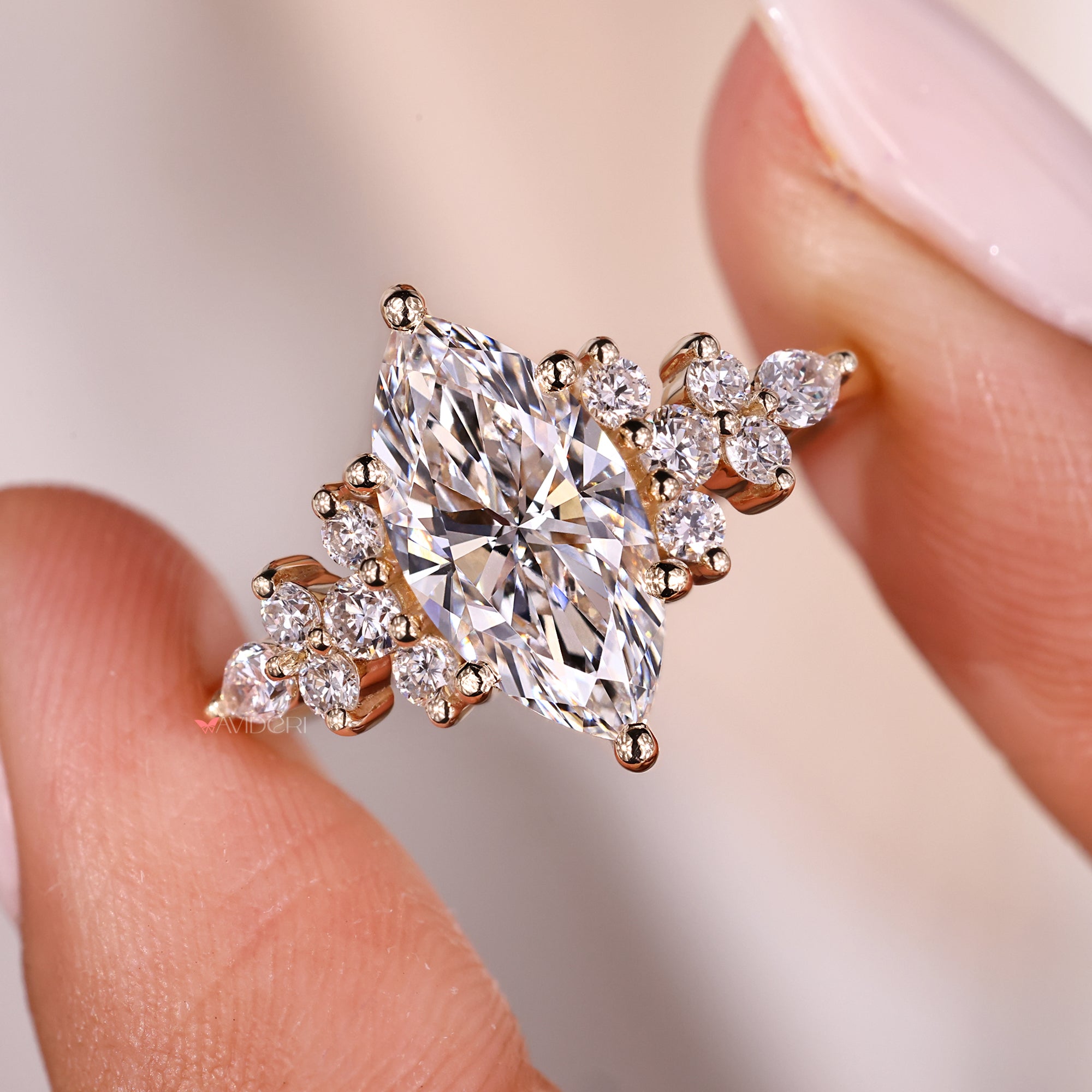 Lab Grown Diamond Marquise Diamond Center Stone.