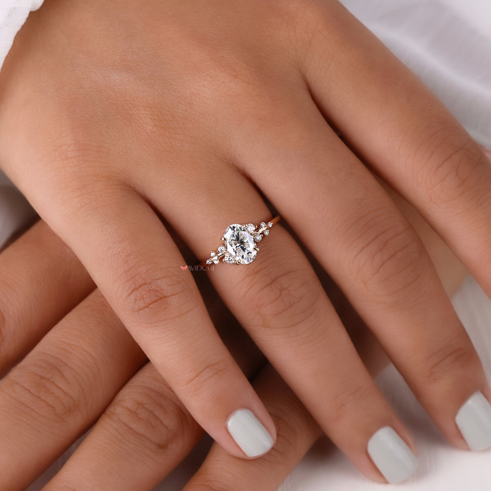 Moissanite wedding ring crafted with precision and care.
